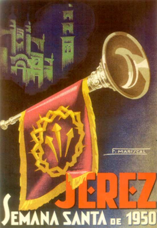 Cartel de la Semana Santa de Jerez de la Frontera de 1950