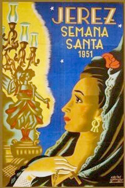 Cartel de la Semana Santa de Jerez de la Frontera de 1951