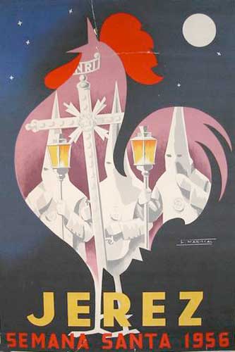 Cartel de la Semana Santa de Jerez de la Frontera de 1956
