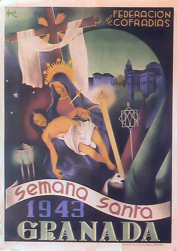 Cartel de la Semana Santa de Granada de 1943