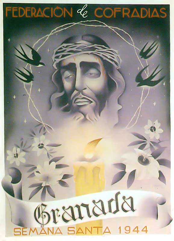 Cartel de la Semana Santa de Granada de 1944