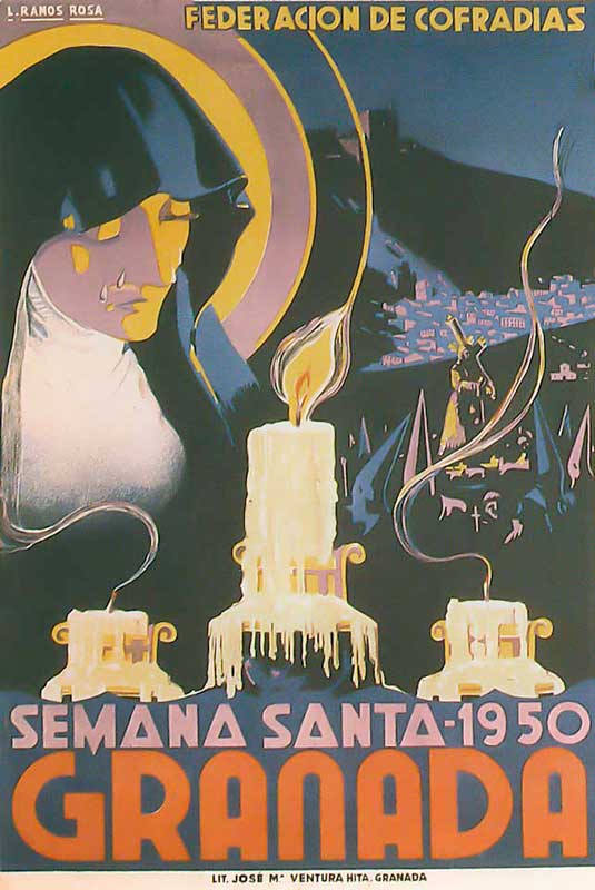 Cartel de la Semana Santa de Granada de 1950