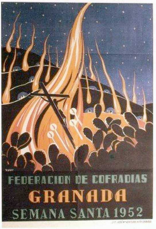 Cartel de la Semana Santa de Granada de 1952