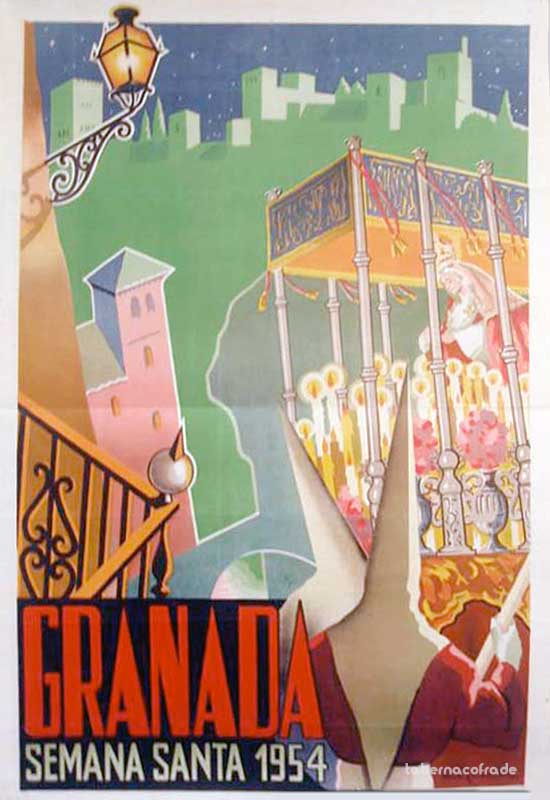 Cartel de la Semana Santa de Granada de 1954