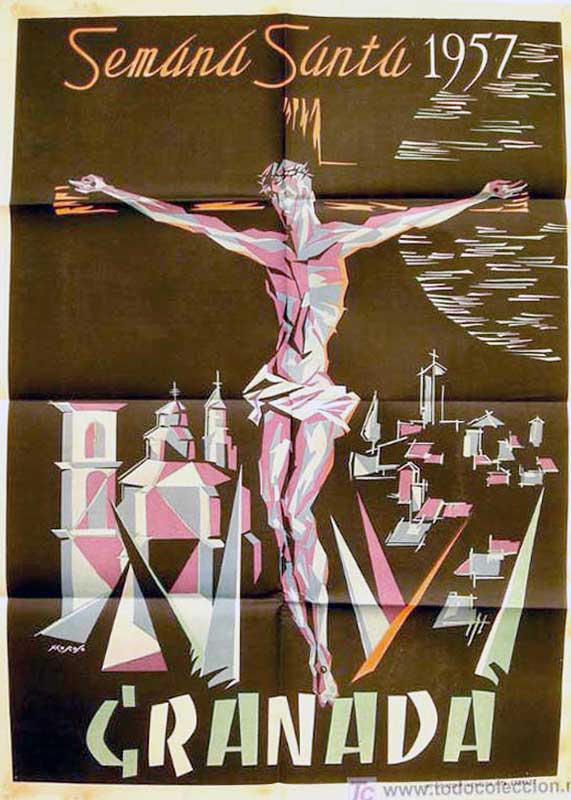 Cartel de la Semana Santa de Granada de 1957