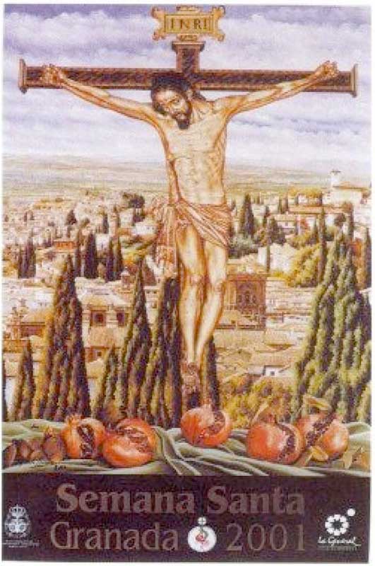 Cartel de la Semana Santa de Granada de 2001