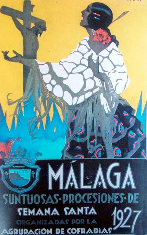 Cartel de la Semana Santa de Málaga de 1927
