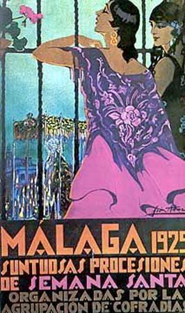 Cartel de la Semana Santa de Málaga de 1929