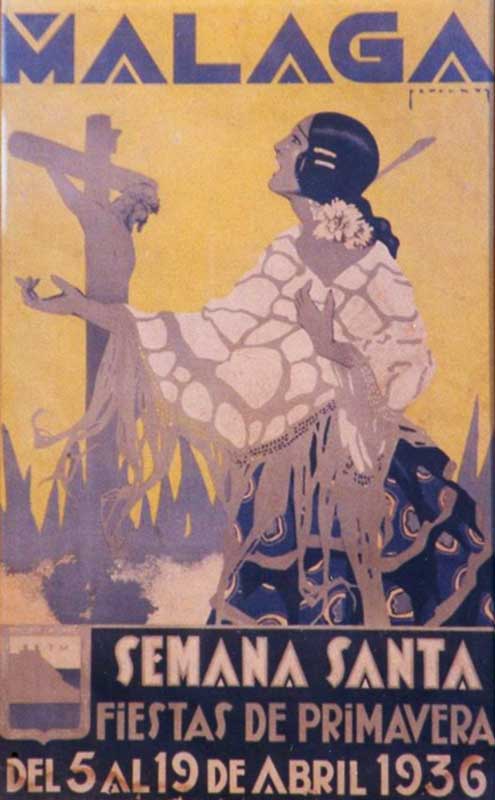 Cartel de la Semana Santa de Málaga de 1936