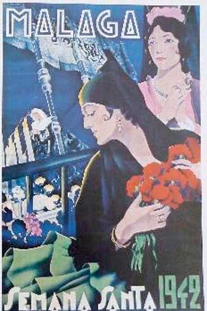 Cartel de la Semana Santa de Málaga de 1942