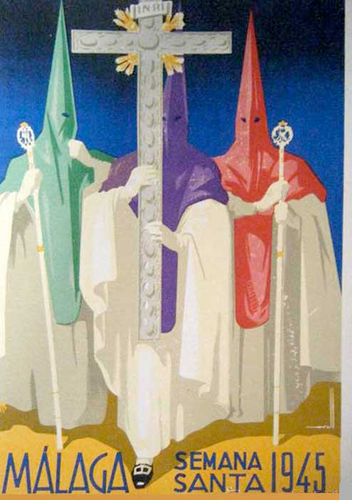 Cartel de la Semana Santa de Málaga de 1945