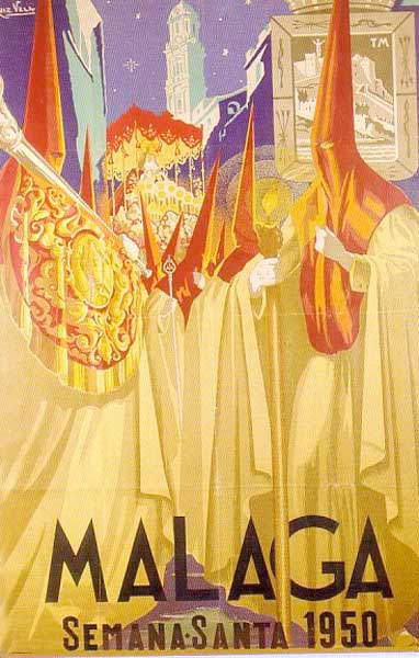 Cartel de la Semana Santa de Málaga de 1950