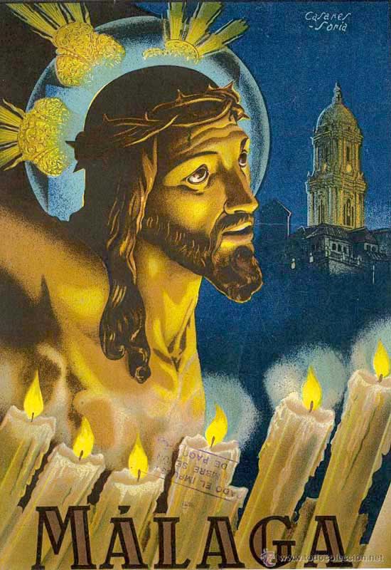 Cartel de la Semana Santa de Málaga de 1951