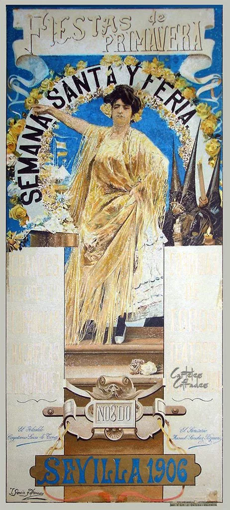 Cartel de la Semana Santa de Sevilla de 1906