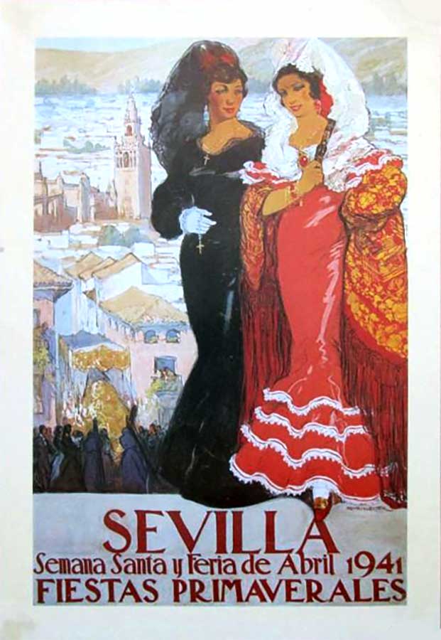 Cartel de la Semana Santa de Sevilla de 1941