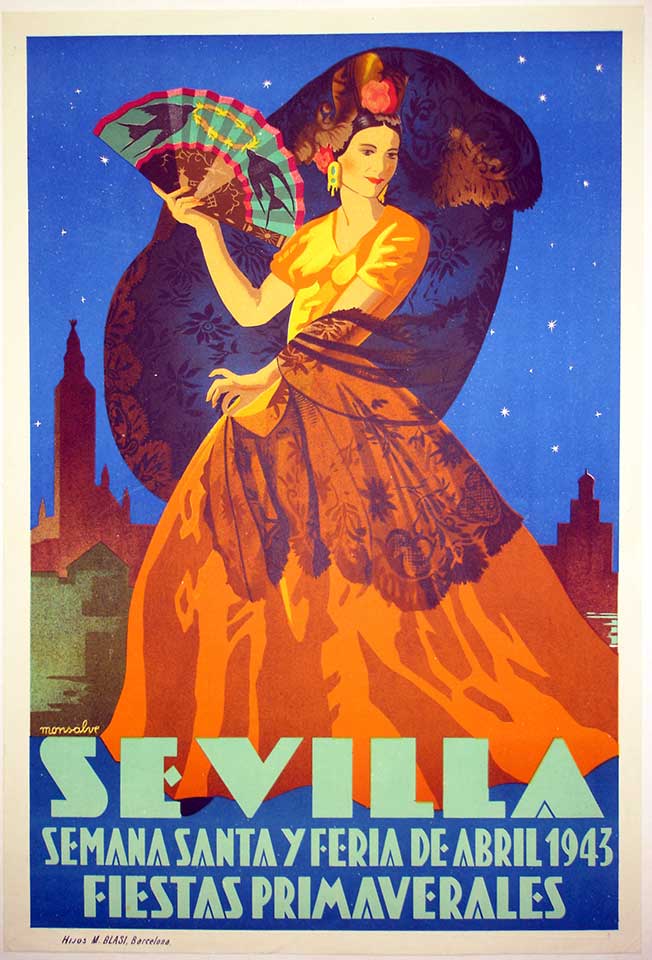 Cartel de la Semana Santa de Sevilla de 1943