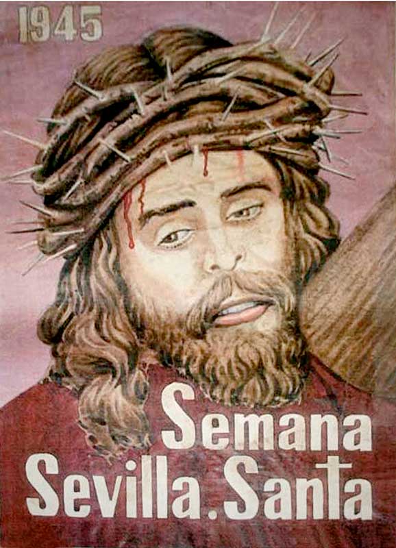 Cartel de la Semana Santa de Sevilla de 1945