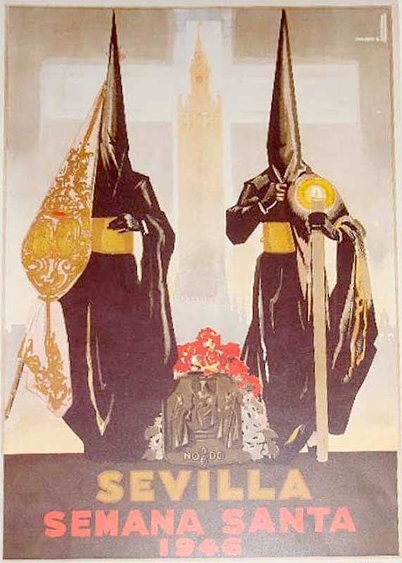 Cartel de la Semana Santa de Sevilla de 1946