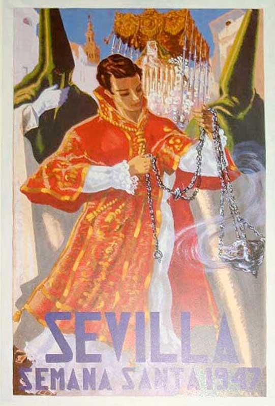 Cartel de la Semana Santa de Sevilla de 1947