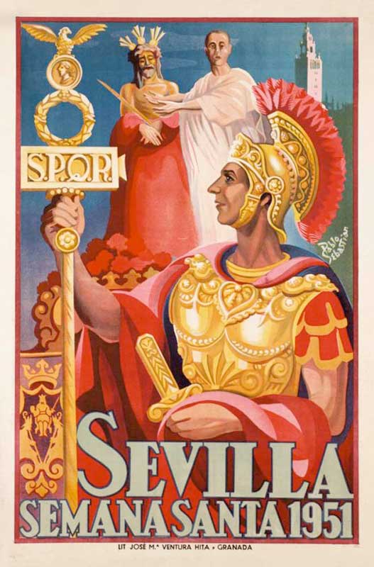 Cartel de la Semana Santa de Sevilla de 1951