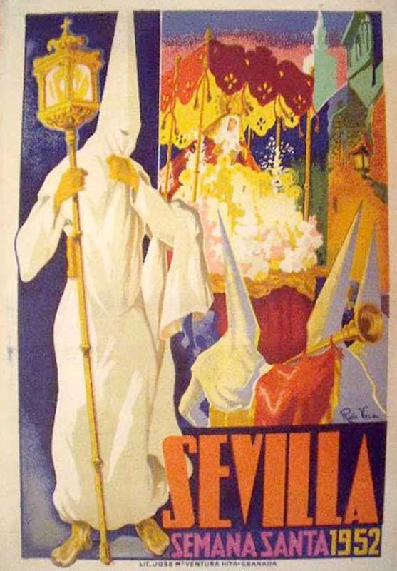 Cartel de la Semana Santa de Sevilla de 1952