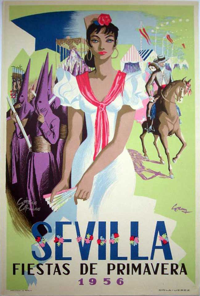 Cartel de la Semana Santa de Sevilla de 1956