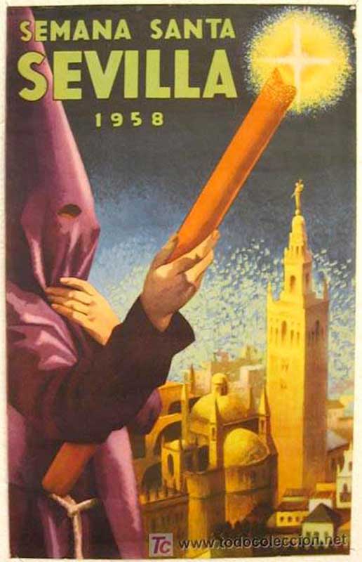 Cartel de la Semana Santa de Sevilla de 1958