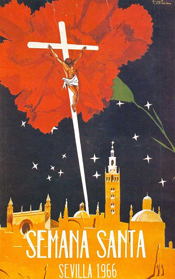 Cartel de la Semana Santa de Sevilla de 1966