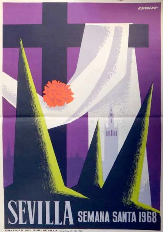 Cartel de la Semana Santa de Sevilla de 1968