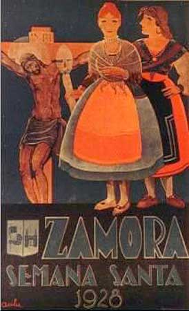 Cartel de la Semana Santa de Zamora de 1928