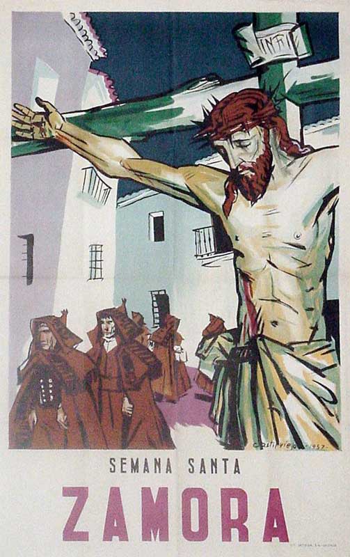 Cartel de la Semana Santa de Zamora de 1957