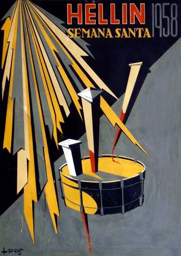 Cartel de la Semana Santa de Hellín de 1958