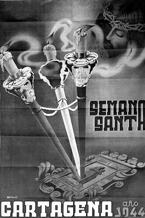 Cartel de la Semana Santa de Cartagena de 1944