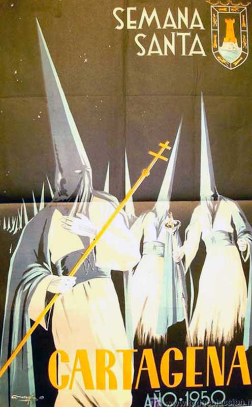 Cartel de la Semana Santa de Cartagena de 1950