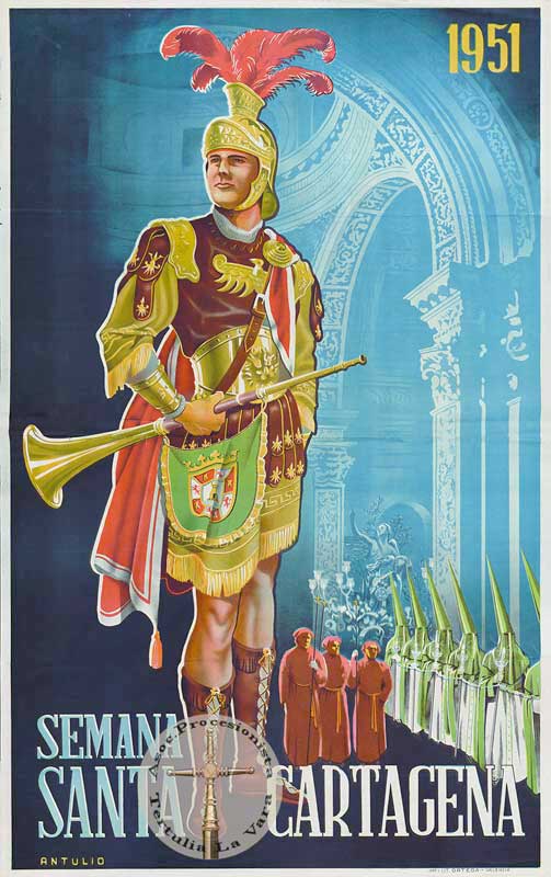 Cartel de la Semana Santa de Cartagena de 1951