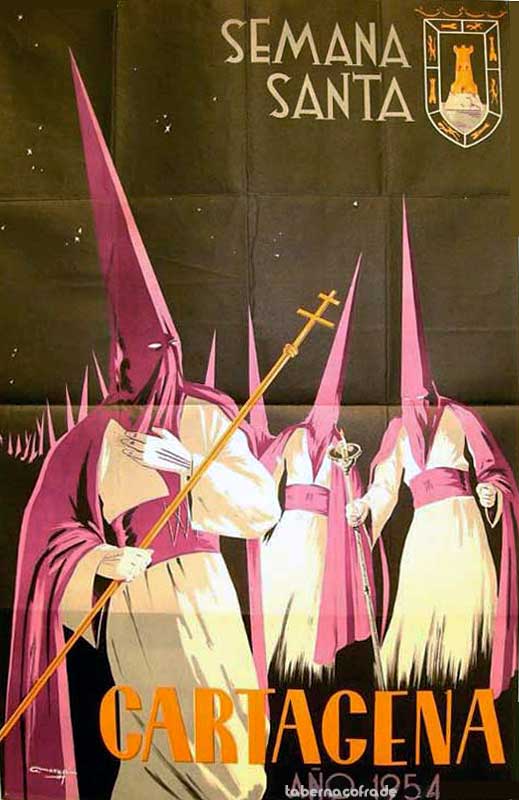 Cartel de la Semana Santa de Cartagena de 1954