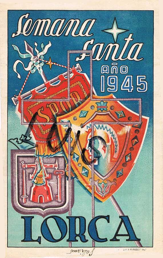 Cartel de la Semana Santa de Lorca de 1945