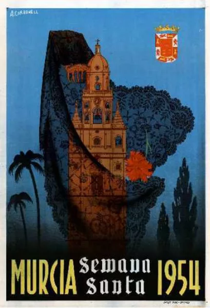 Cartel de la Semana Santa de Murcia de 1954
