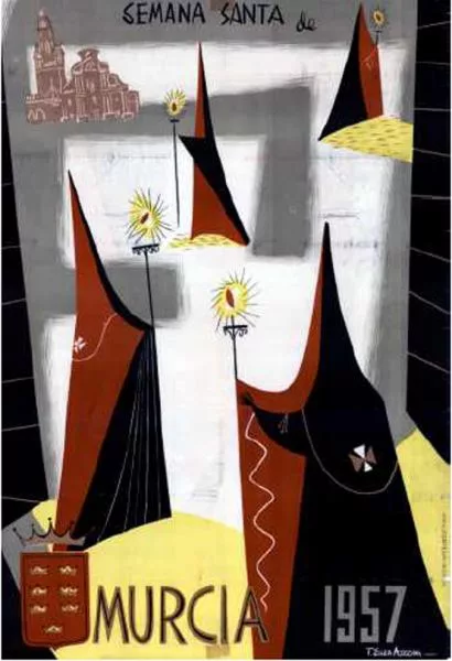 Cartel de la Semana Santa de Murcia de 1957